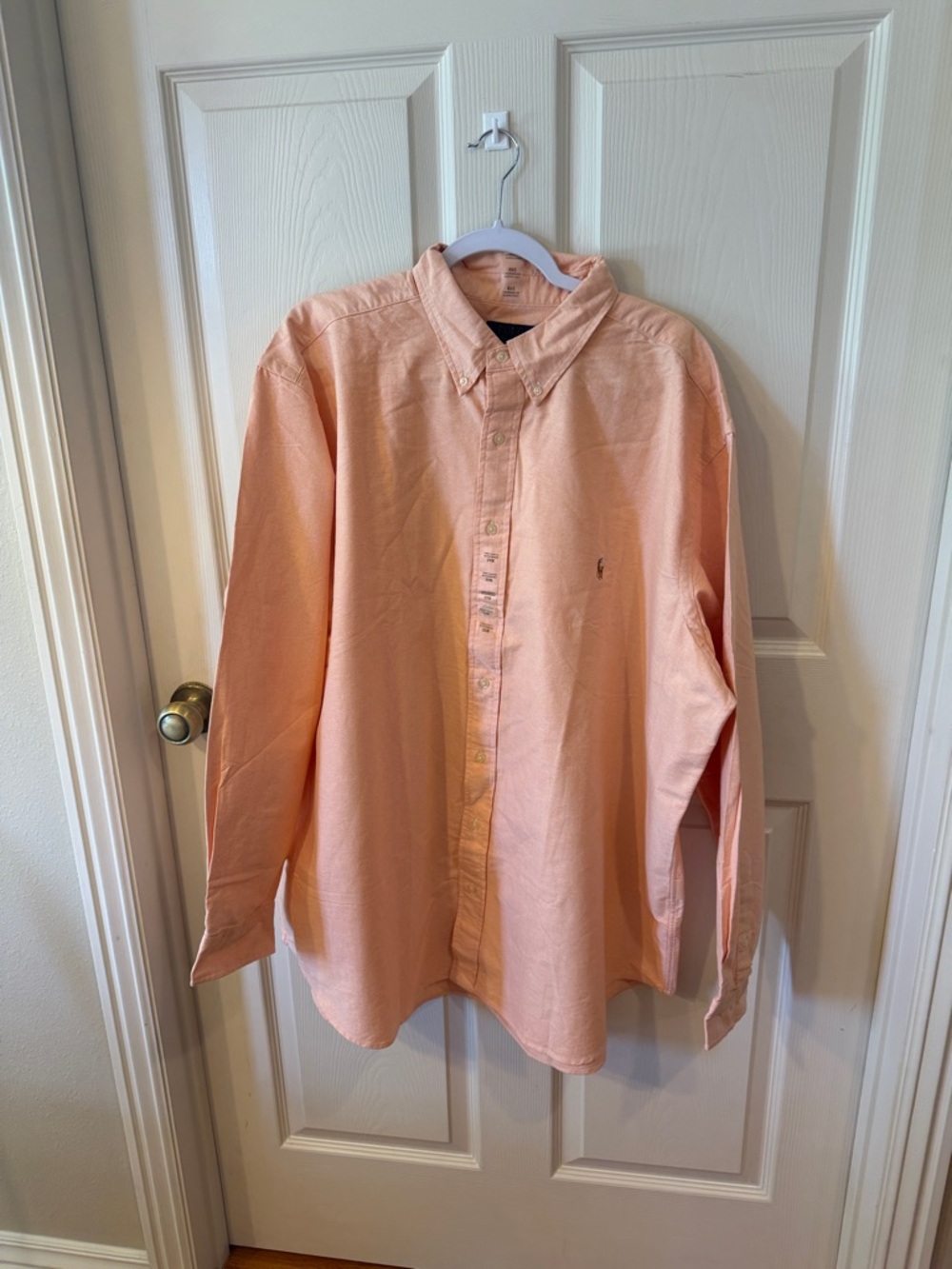 Ralph Lauren Men’s Button-Down Shirt - Peach Sz 2XB.  NWOT. Box44